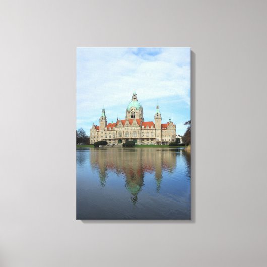 Reflexion in Hannover, Deutschland - Wrapped Canva Leinwanddruck (Vorderseite)