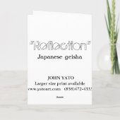 REFLEXION, JAPANISCHE GEISHA KARTE (Rückseite)