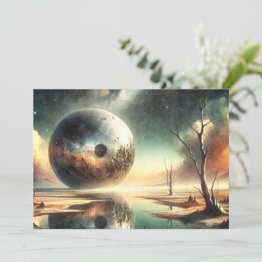 Reflexion über Chaos Feiertagskarte (Stehend Vorderseite)