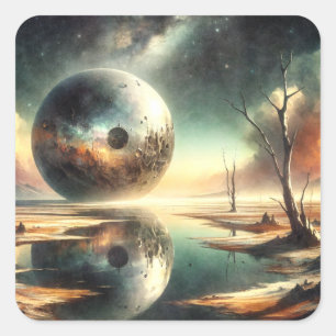 Reflexion über Chaos Quadratischer Aufkleber