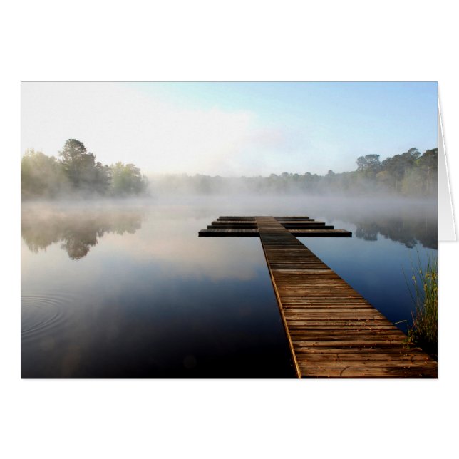 Reflexionen an einem Boots-Dock (Vorderseite (Horizontal))