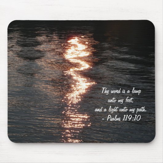 Reflexionen auf Wasser-Schrift Mousepad (Vorne)
