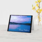 Reflexionen blau karte (Gelbe Blume)