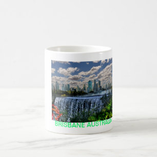 REFLEXIONEN der Fluss-Wasserfälle Unze Brisbane Kaffeetasse
