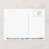 Reflexionen II. Tokyo 2007. Postkarte (Rückseite)