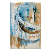 Reflexionen in Blau und Ocker Poster (Vorderseite)