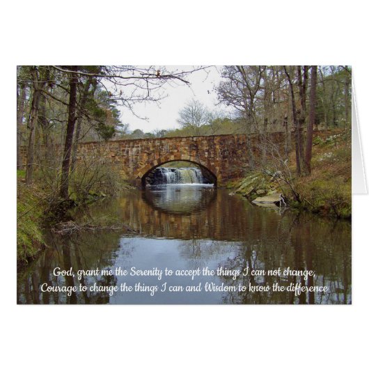 Reflexionen von Brücke Serentity Gebet (Vorderseite (Horizontal))