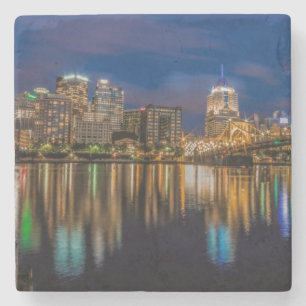 Reflexionen von Pittsburgh Steinuntersetzer