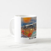 REFLEXIONEN VON UNZE    AUSTRALIEN KAFFEETASSE (Vorderseite Links)