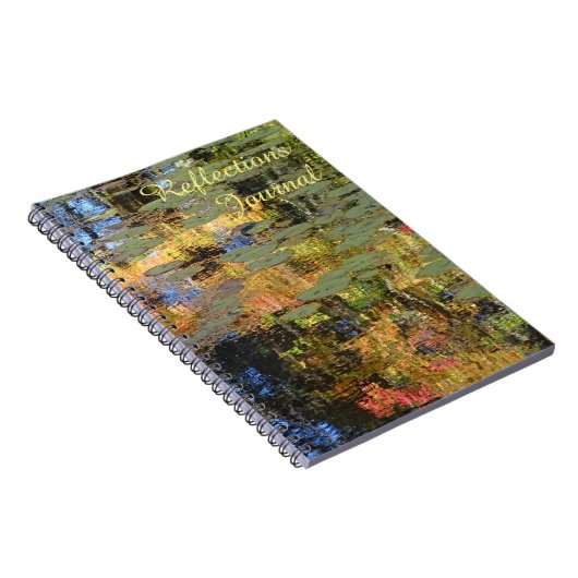 Reflexionen zapfen (mit lilypads) notizblock (Rechte Seite)