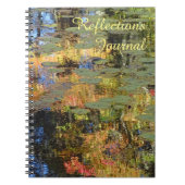 Reflexionen zapfen (mit lilypads) notizblock (Vorderseite)