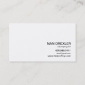 Reflexions-modernes Ikonen-Choreograf | fuschia Visitenkarte (Rückseite)