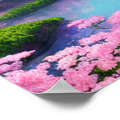 Reflexionsstrom, Frühlingsgarten Poster (Ecke)