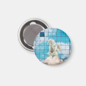 Reflexivo Azul Espiritual Anjo Obra Conceitual Magnet (Vorderseite/Rückseite)