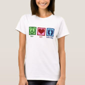 Reflexologe Peace Liebe Reflexology Foot Masseuse T-Shirt (Vorderseite)