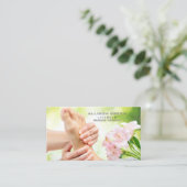 Reflexologie Akupressur Fußmassage Therapeut Visitenkarte (Stehend Vorderseite)