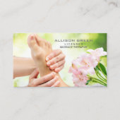 Reflexologie Akupressur Fußmassage Therapeut Visitenkarte (Vorderseite)