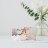 Reflexologie Akupressur Fußmassage Therapeut Visitenkarte (Stehend Vorderseite)