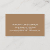 Reflexologie Akupressur Fußmassage Therapeut Visitenkarte (Rückseite)