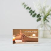 Reflexologie Akupressur Fußmassage Therapeut Visitenkarte (Stehend Vorderseite)