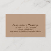 Reflexologie Akupressur Fußmassage Therapeut Visitenkarte (Rückseite)