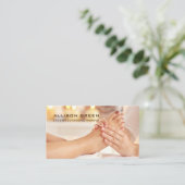 Reflexologie Akupressur Fußmassage Therapeut Visitenkarte (Stehend Vorderseite)