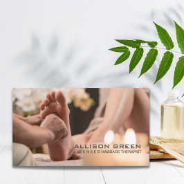 Reflexologie Akupressur Fußmassage Therapeut Visitenkarte