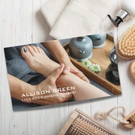 Reflexologie Akupressur Fußmassage Therapeut Visitenkarte