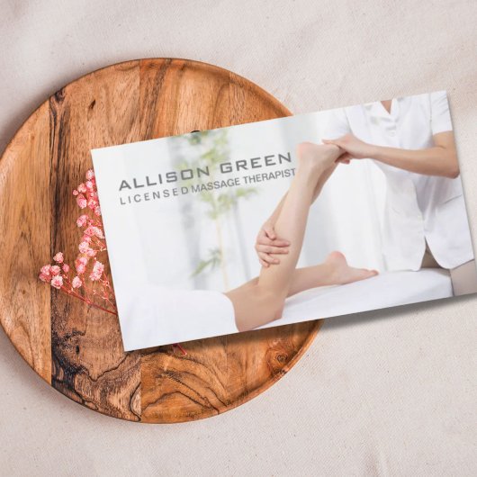 Reflexologie Akupressur Fußmassage Therapeut Visitenkarte