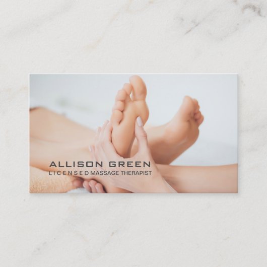 Reflexologie Akupressur Fußmassage Therapeut Visitenkarte (Vorderseite)