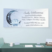 Reflexologie Blauer Lotus Blume Moon Banner (Messe)