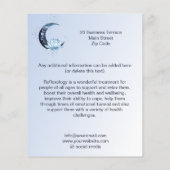 Reflexologie Blue Lotus Blume Business Marketing Flyer (Hinten)