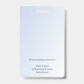 Reflexologie Blue Lotus Blume Moon Business Ausweis (Rückseite)