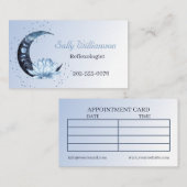 Reflexologie Blue Lotus Blume Moon Multi Terminkarte (Vorne/Hinten)