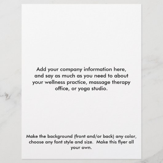 Reflexologie Diagramm - Blau Flyer (Hinten)