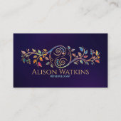 Reflexologie - Farbige Ying Yang Ornament Visitenkarte (Vorderseite)