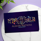 Reflexologie - Farbige Ying Yang Ornament Visitenkarte