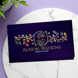 Reflexologie - Farbige Ying Yang Ornament Visitenkarte