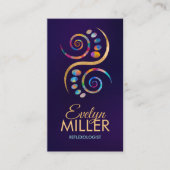 Reflexologie - Farbiges Ying Yang-Symbol Visitenkarte (Vorderseite)