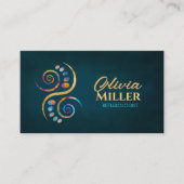 Reflexologie - Farbiges Ying Yang-Symbol Visitenkarte (Vorderseite)