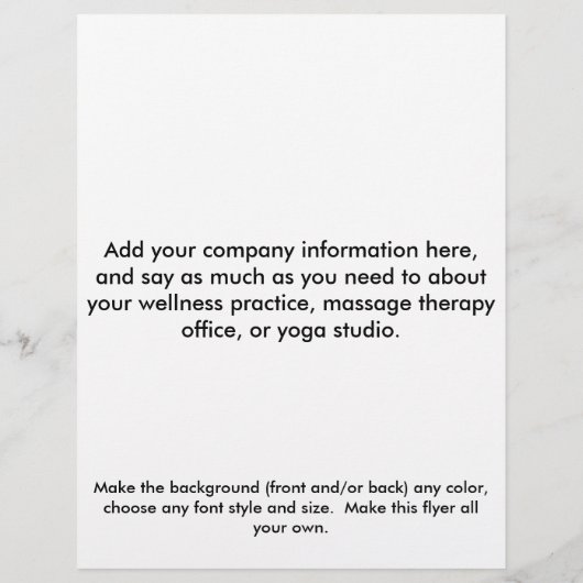 Reflexologie Flyer (Hinten)