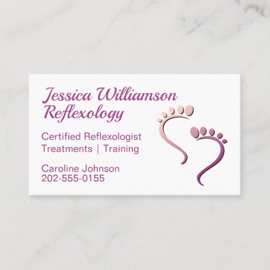 Reflexologie Fußpflege Visitenkarte (Vorderseite)