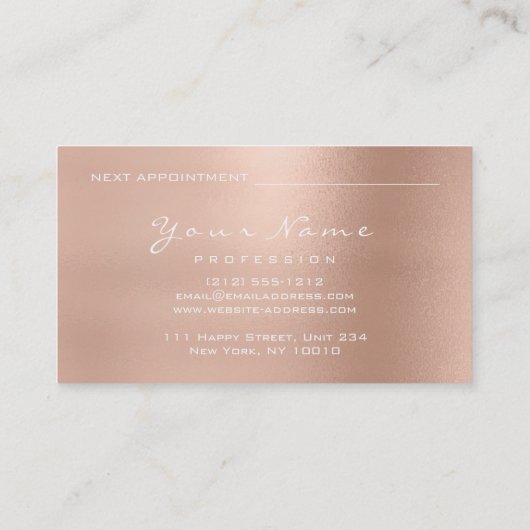 Reflexologie Massage Therapeut Glitzer Ernennung Terminkarte (Rückseite)