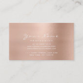 Reflexologie Massage Therapeut Glitzer Rose Gold Visitenkarte (Rückseite)
