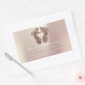 Reflexologie Massage Therapie Füße Kupfer Weißes U Rechteckiger Aufkleber (Umschlag)