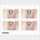 Reflexologie Massage Therapie Fütterung Kupfer Ros Rechteckiger Aufkleber (Blatt)