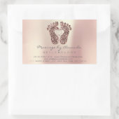 Reflexologie Massage Therapie Fütterung Kupfer Ros Rechteckiger Aufkleber (Tasche)