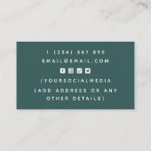 Reflexologie Massage Therapie Fütterung Linie Art  Visitenkarte (Rückseite)