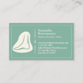 Reflexologie Massage Therapie Fütterung Linie Art  Visitenkarte (Rückseite)