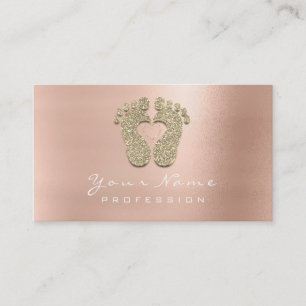 Reflexologie Massage Therapist fühlen rosa Rose G Visitenkarte